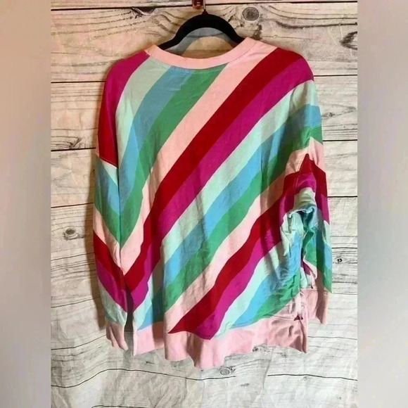 Cabana by crown and ivy long sleeve pullover crewneck striped sweater - Picture 7 of 7